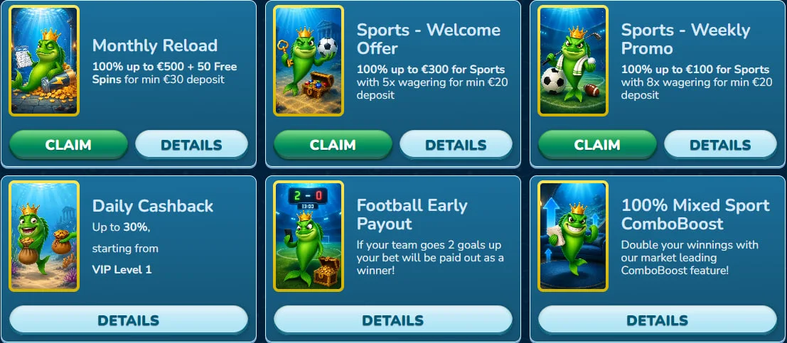 megafishwins casino other promotions