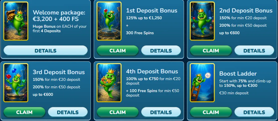 megafishwins casino promotions